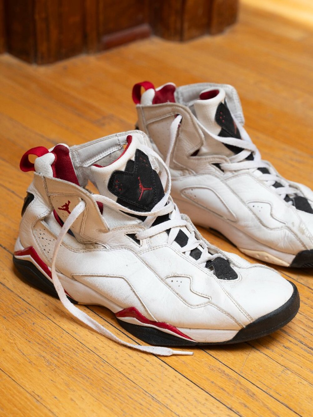 Nike Air Jordan True Flights White Varsity Red Black Men's Size 10.5